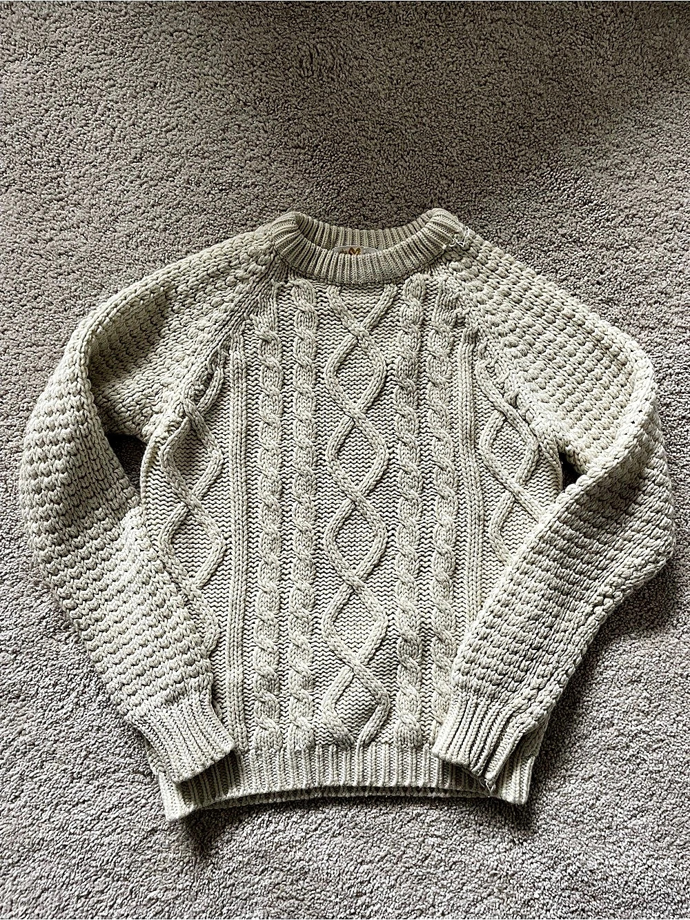 Hudson's Bay Company vintage crewneck cable-knit fisherman/Aran-style sweater w